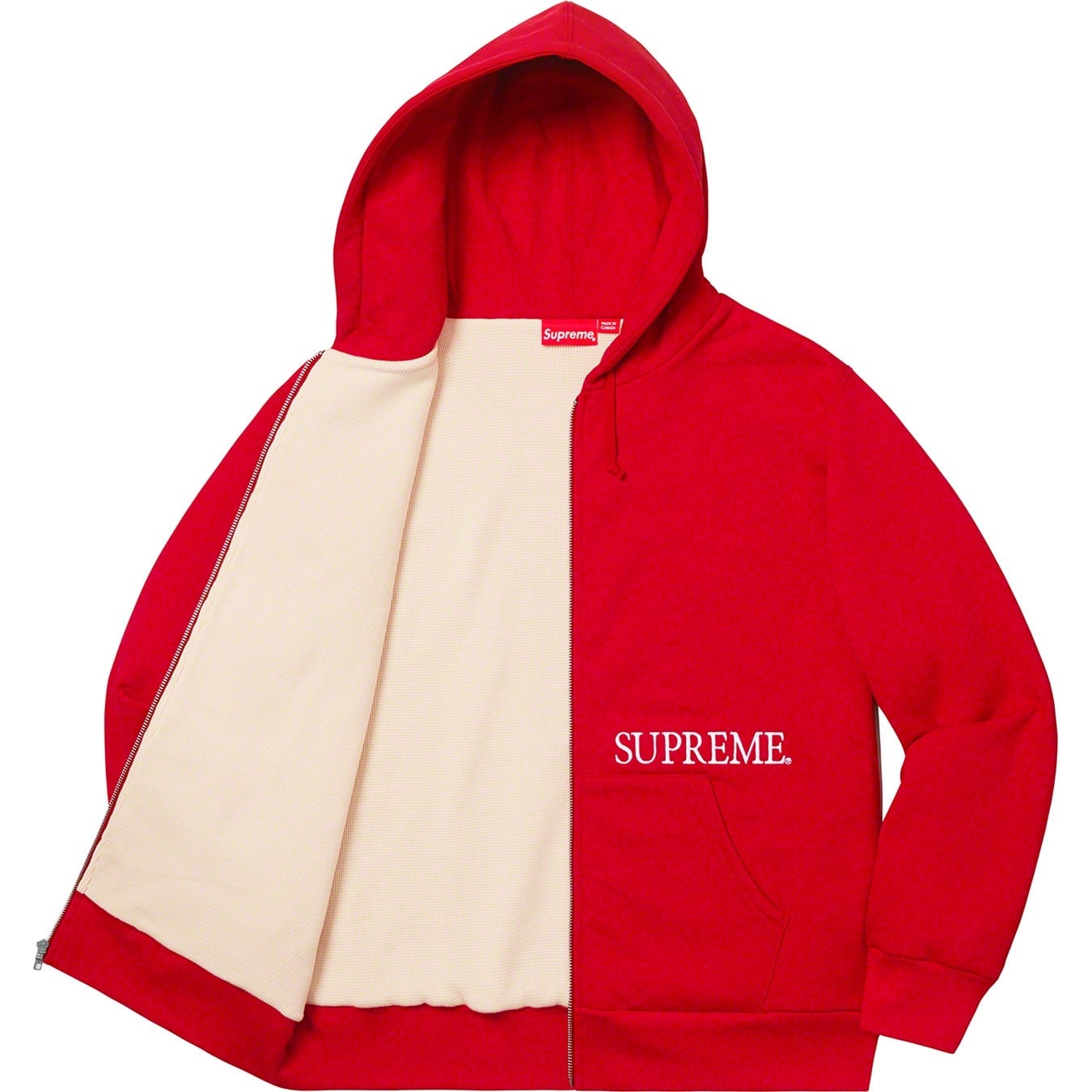 Thermal Zip Up Hooded Sweatshirt view 13